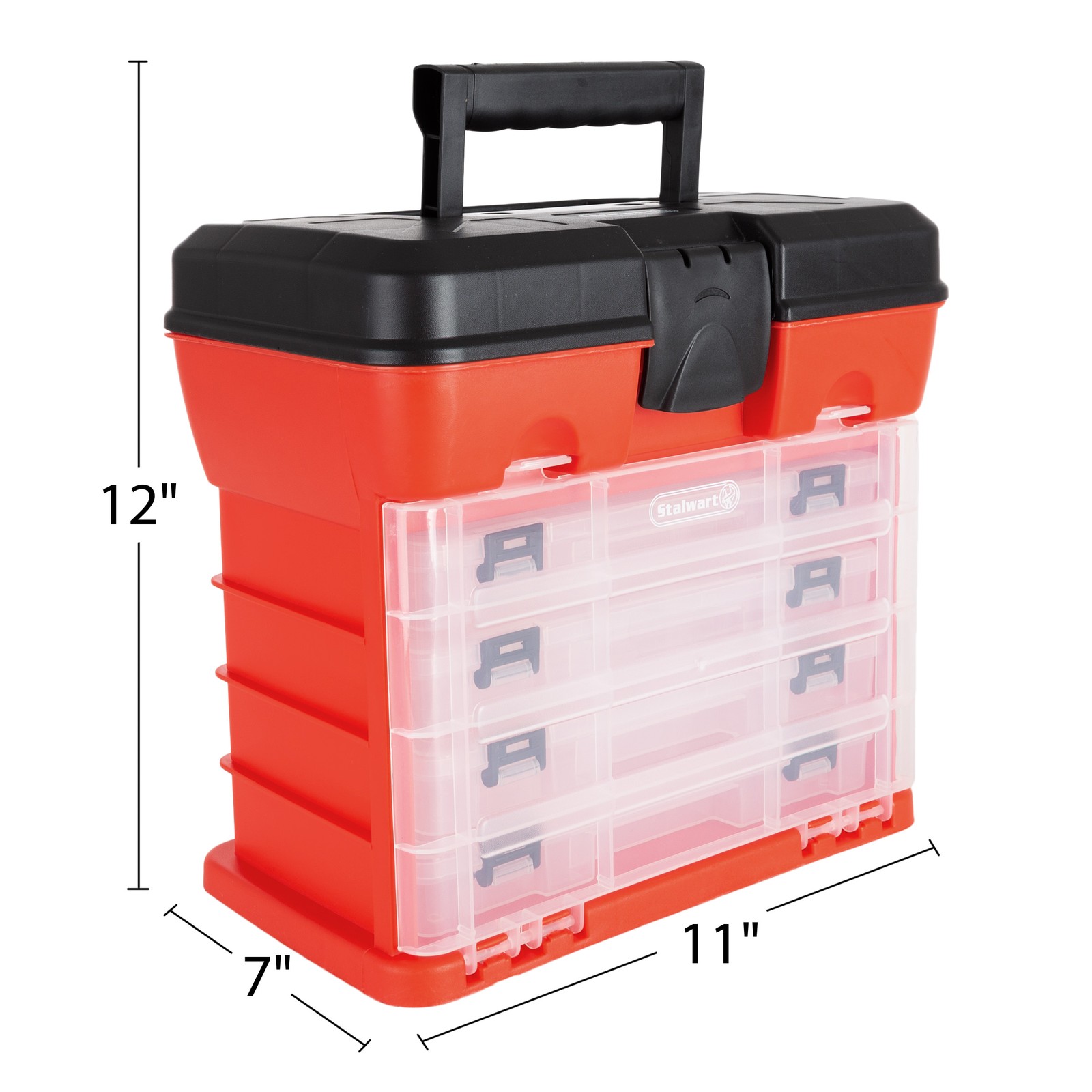 Plastic Tool Box Compartments for Jewelry Making, Beads, Crafts 11 Inch
