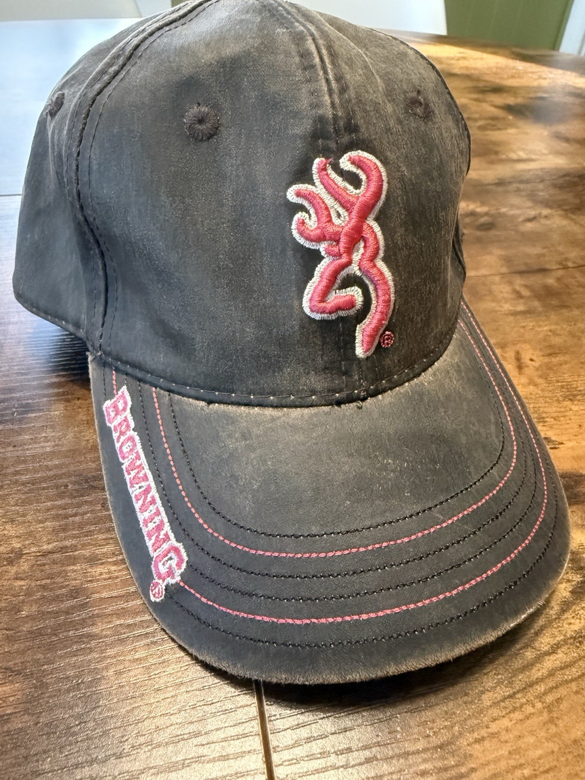 Browning Women’s Ball Cap Black Pink Cotton Blend Polyester One Size