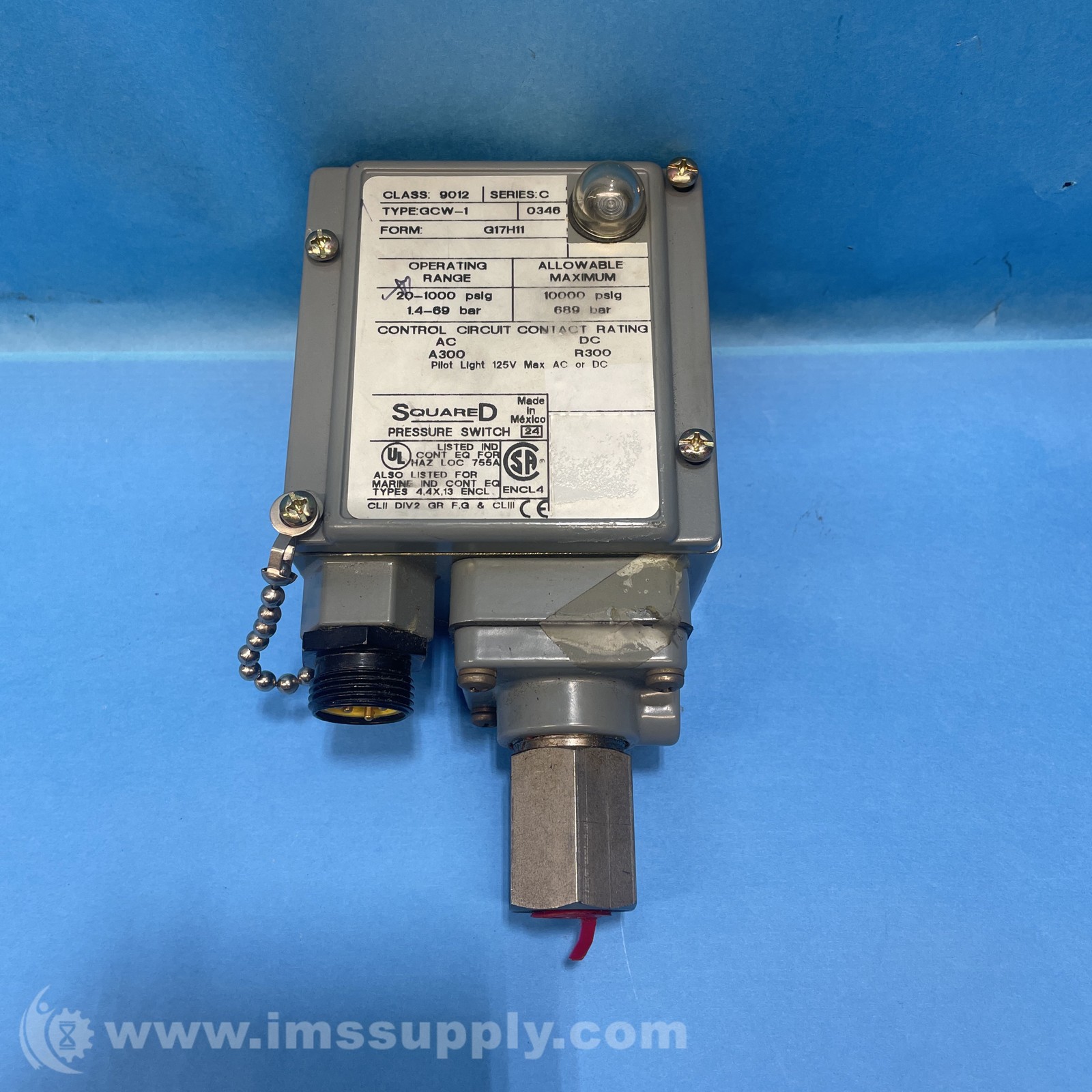 Square D GCW-1 Pressure Switch USIP