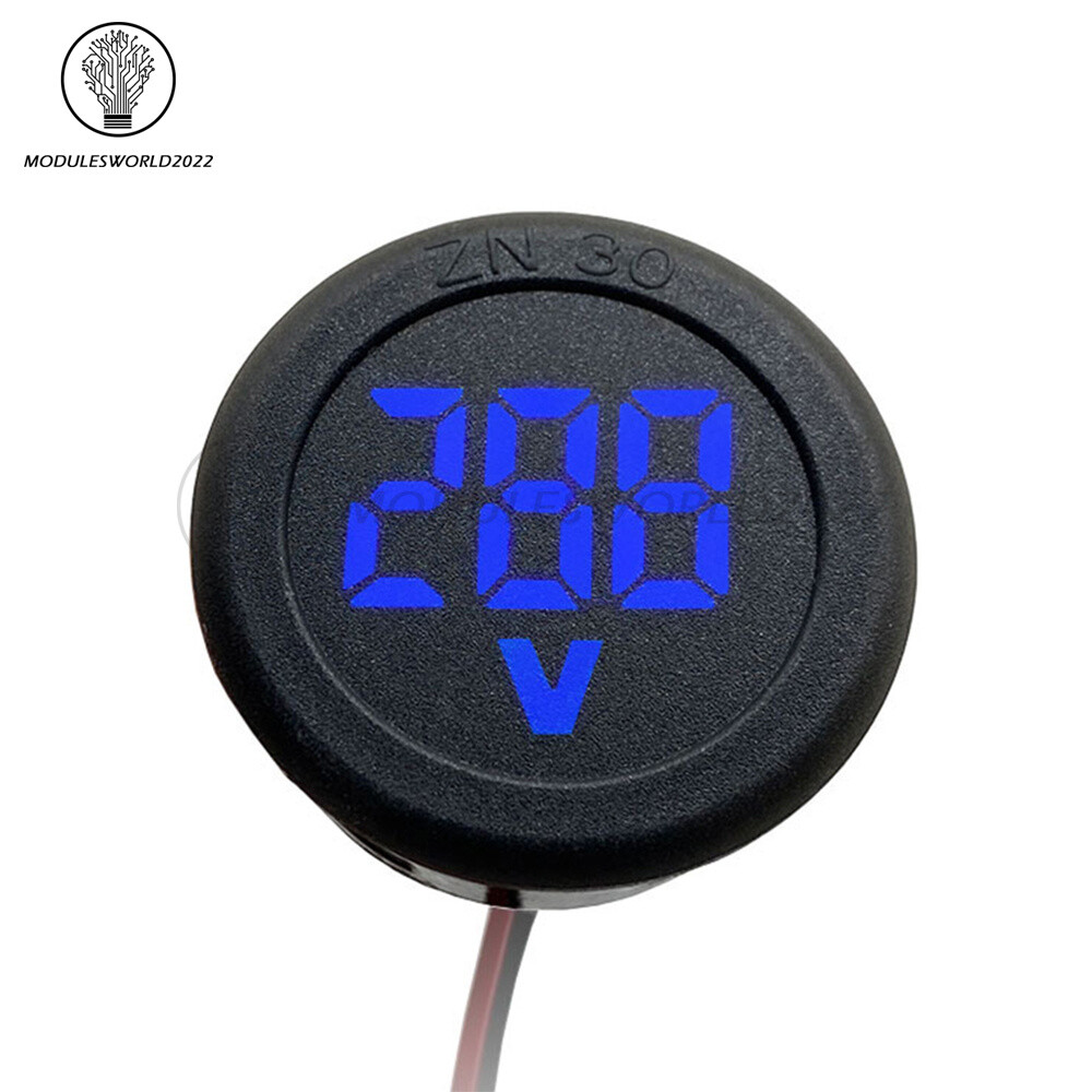 AC 50-500V Voltmeter LED Display Digital Panel Meter Voltage Indicator Red Blue