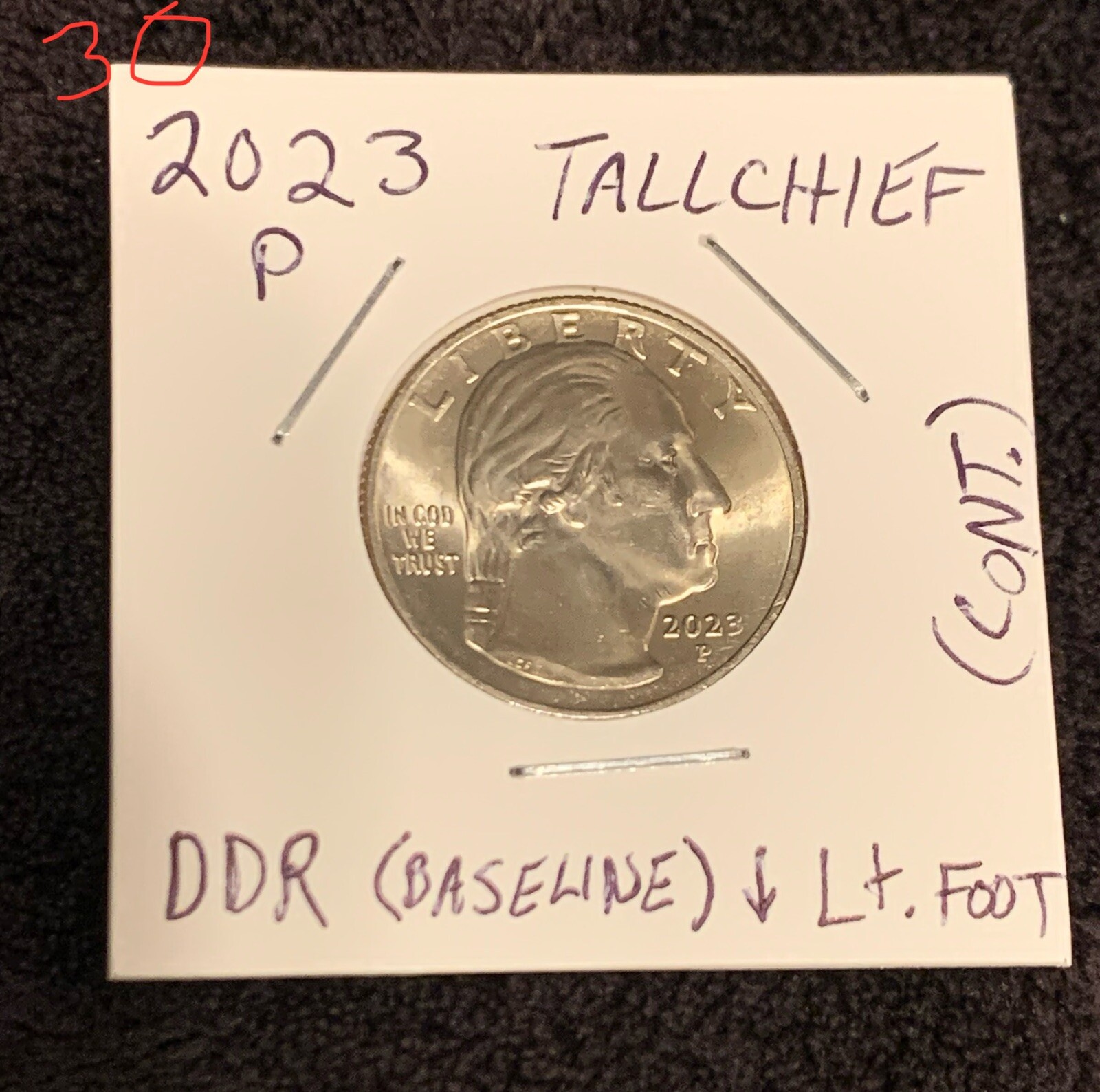 2023-P Maria Tallchief Quarter Error: Machine Doubling (Incused). UNCIRCULATED!