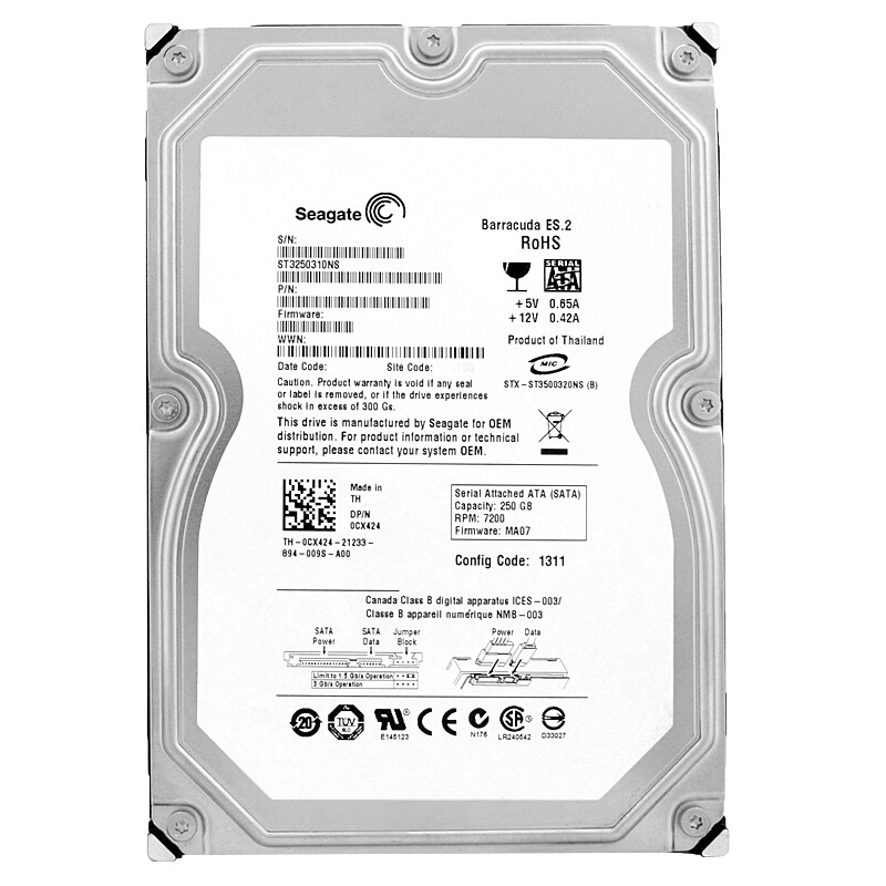 Hard Drive Dell 0CX424 ST3250310NS 250GB 32MB SATA ES.2 3.5''