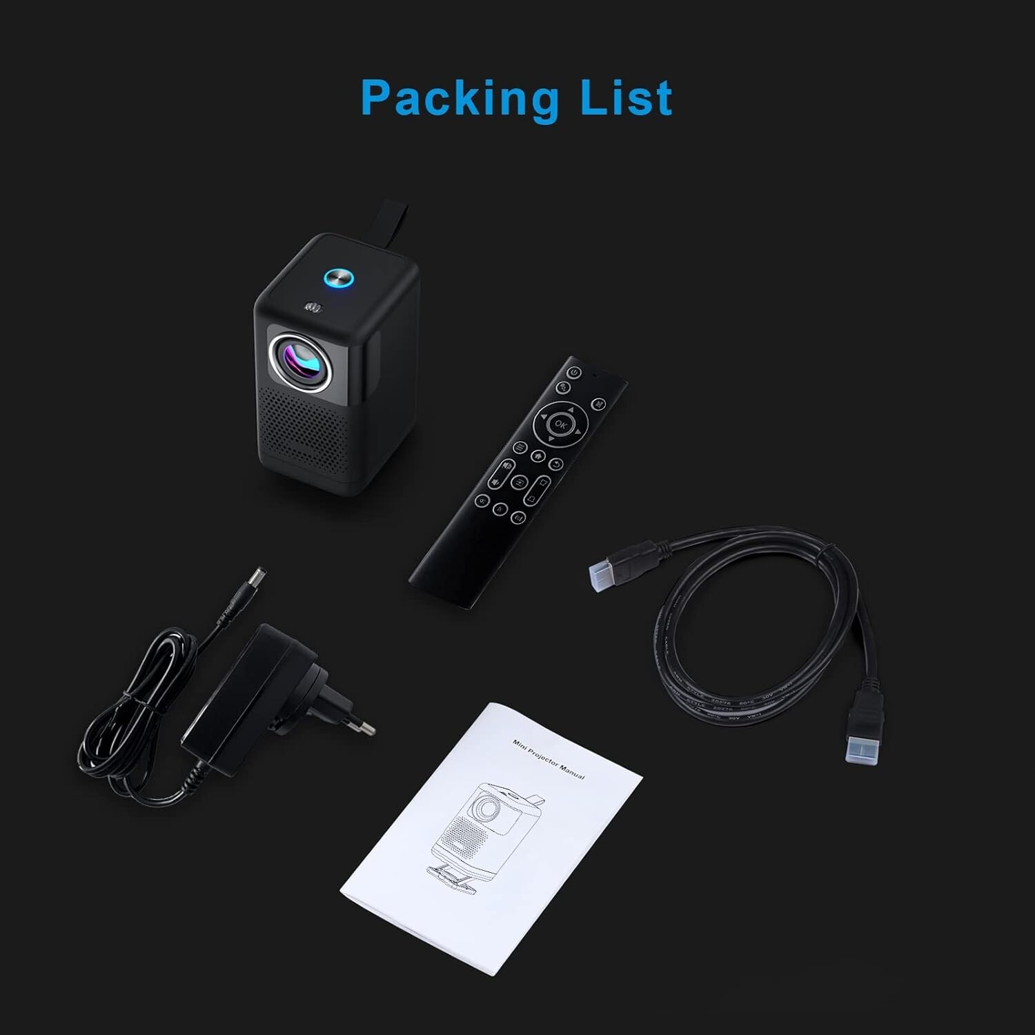 Leapwell Outdoor Wifi Projector Black