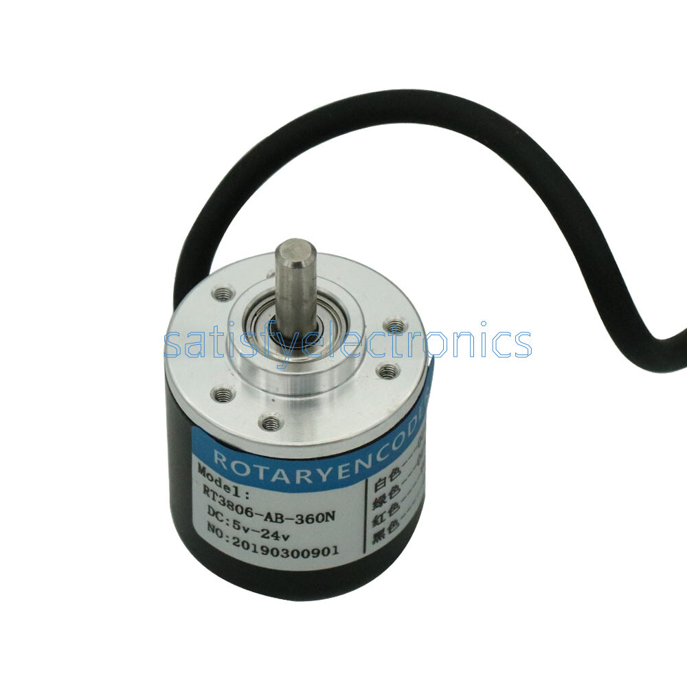 1pcs 360P/R Incremental Rotary Encoder AB phase encoder 6mm Shaft W coupling