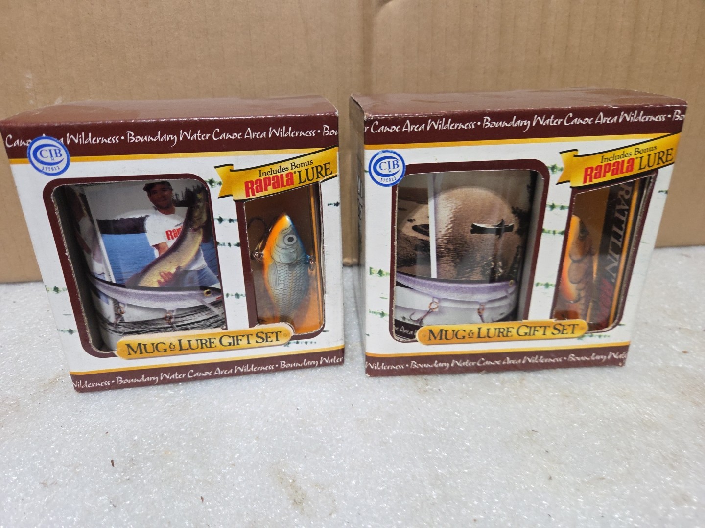 Lot (2) Rapala Boxed Mug and Lure Sets NIB Boundary Waters Canoe Area Wilderness