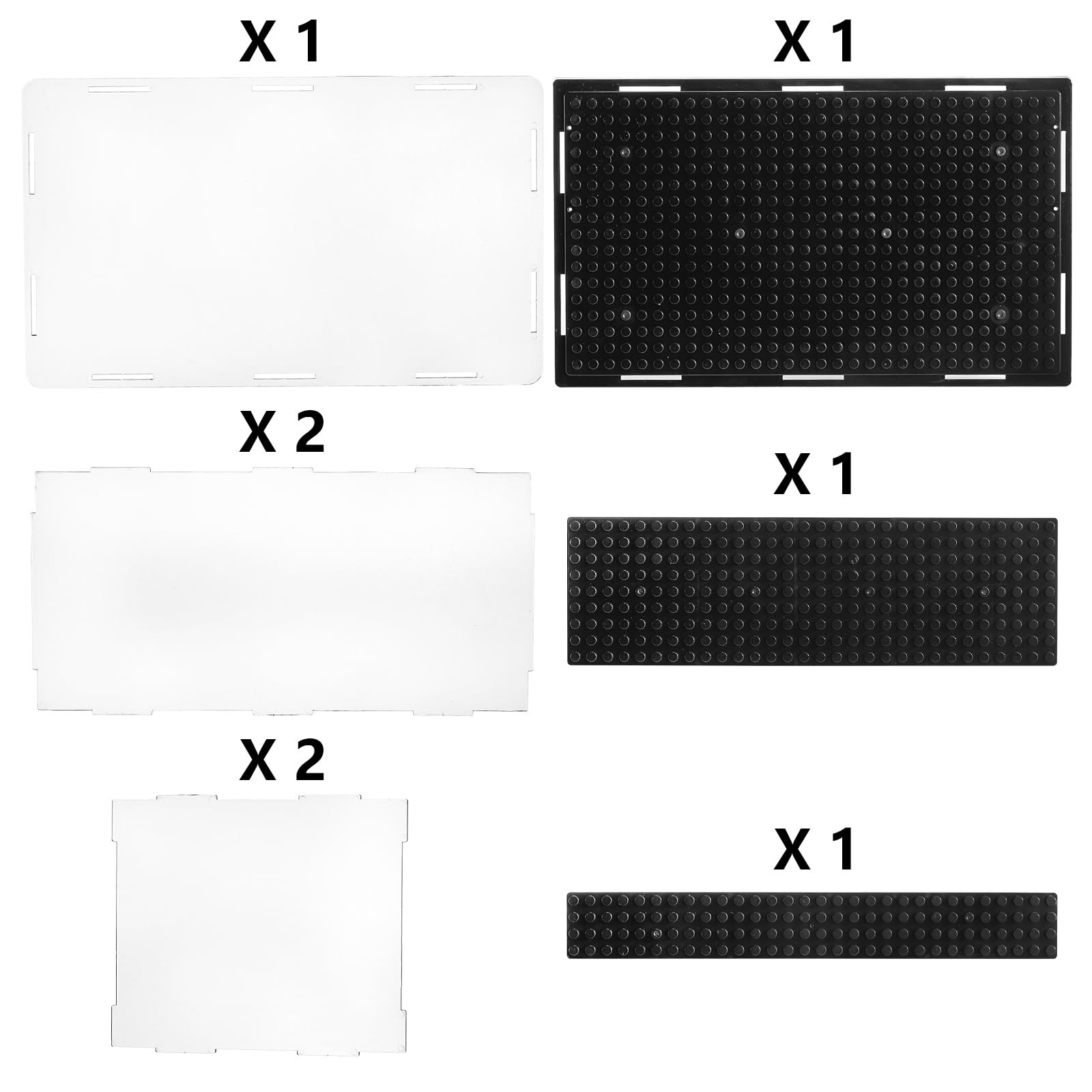 2 Pack Display Case for Minifigure Action Figures Blocks, Acrylic Display Sto...