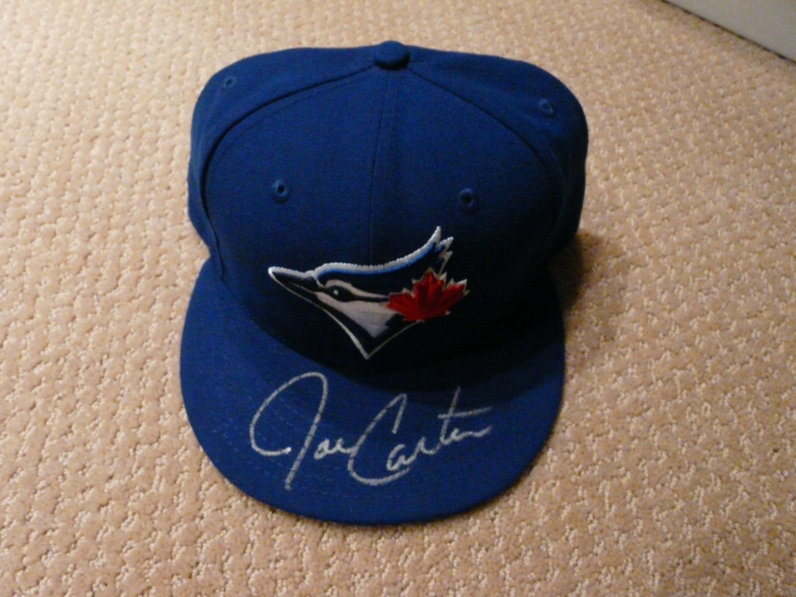 Joe Carter Toronto Blue Jays signed fitted hat World Series Hero!