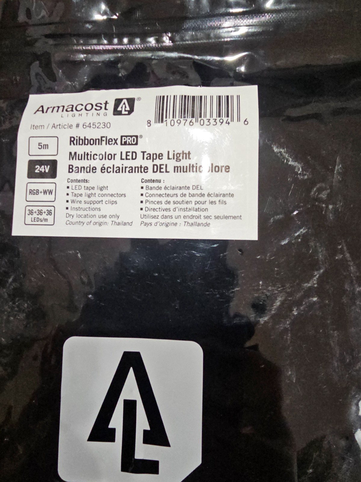 Armacost Lighting RibbonFlex Pro 24V RGB+WW 0.5 in Hardwired White Integrated