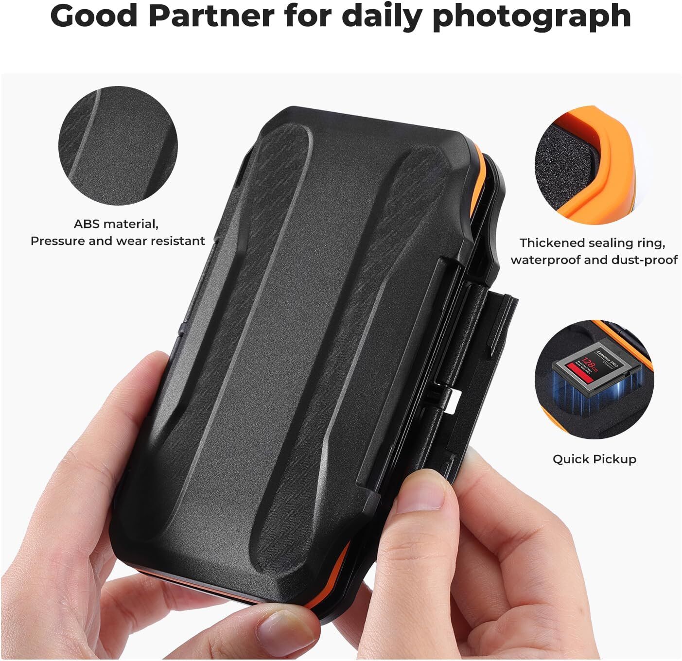 K&F Concept SD Micro Memory Card Case Waterproof Shockproof Memory Card Storage
