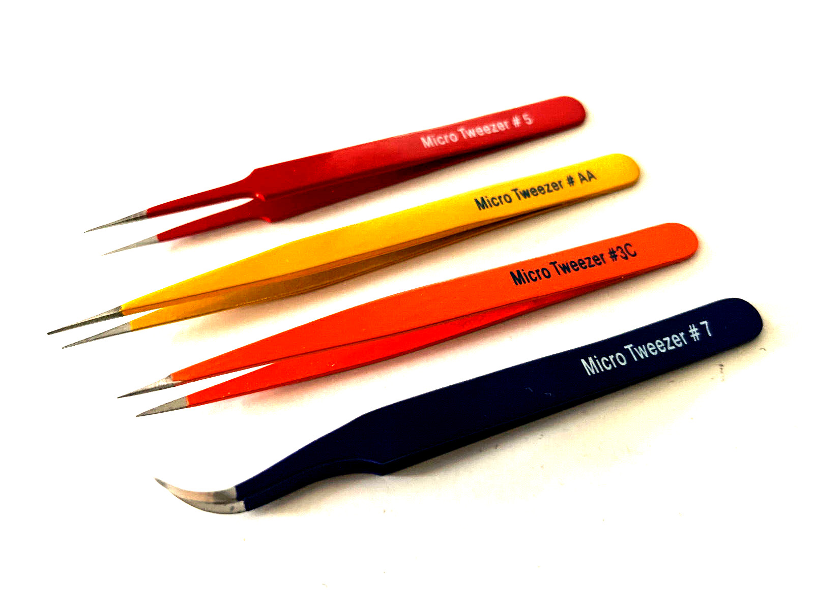 4 PCS Eyelash Extension Mixed Style Tweezers Stainless Steel Kit