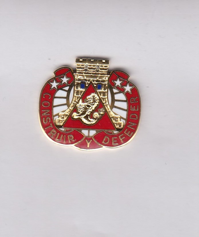 233rd Engineer Group DUI crest c/b clutchback badge G-23