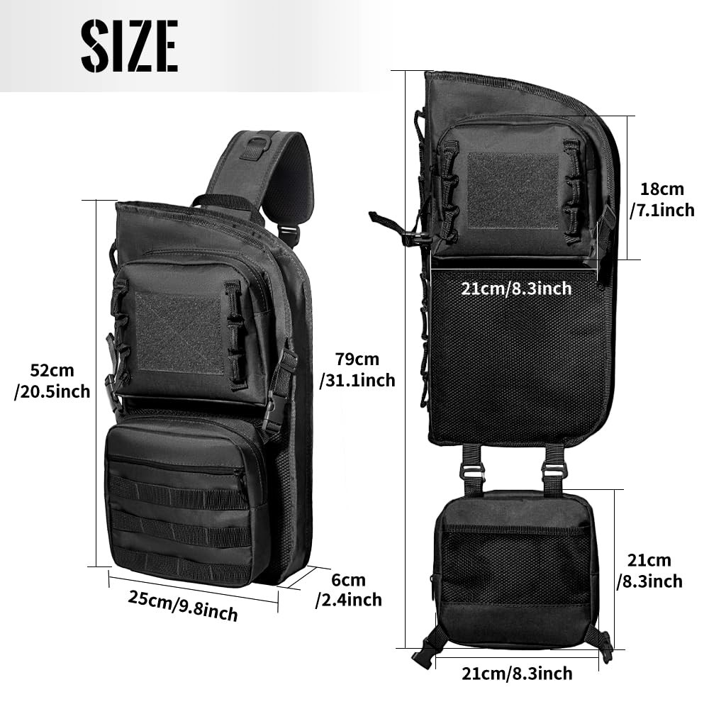 PSKOOK Lightweight Archery Back Arrow Quiver, Multifunctional MOLLE System with