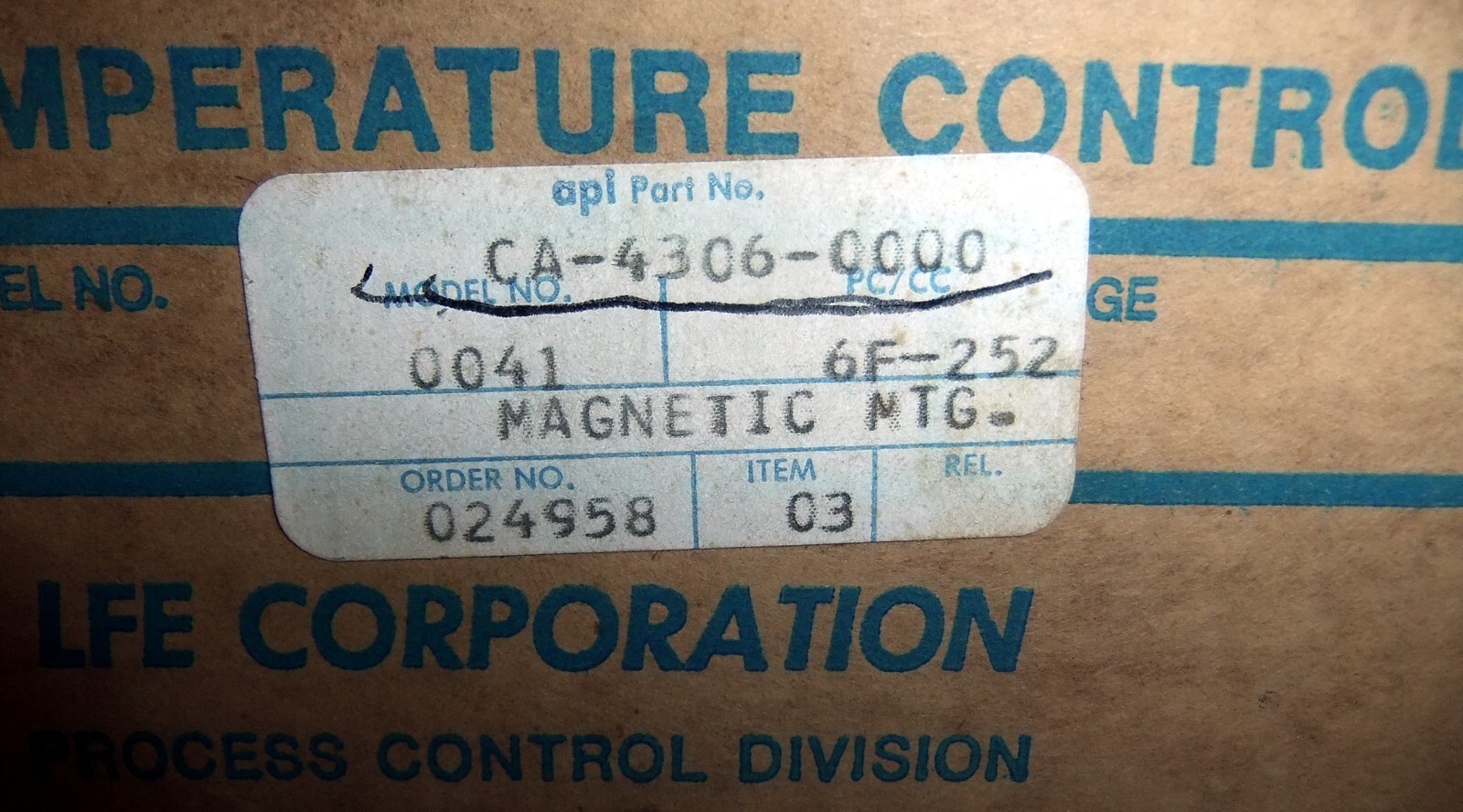 LFE CA-4306-0000 Digital Panel Meter