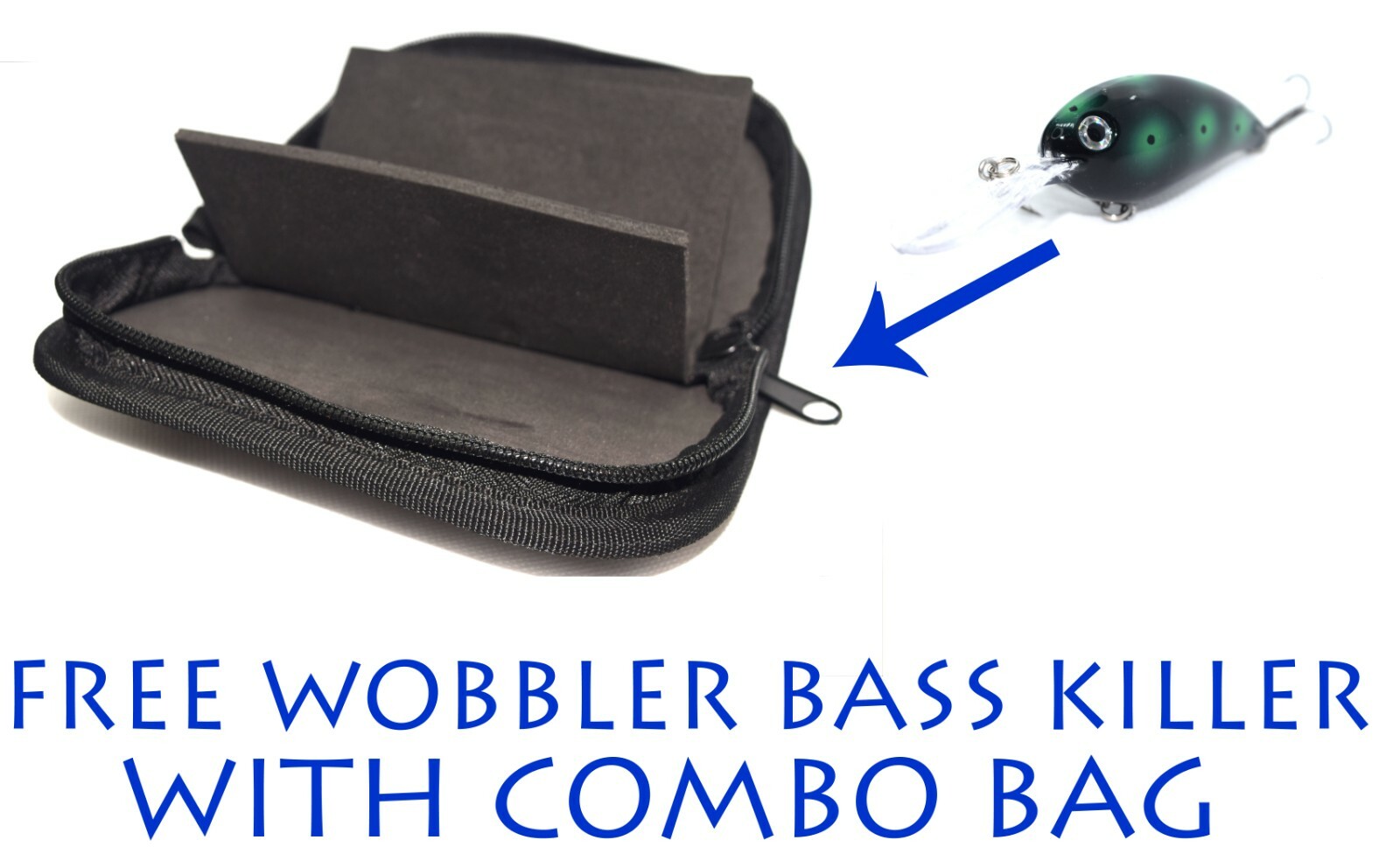 Portable Carry On Bag for Fishing Crankbaits + Free Wobbler for Bass