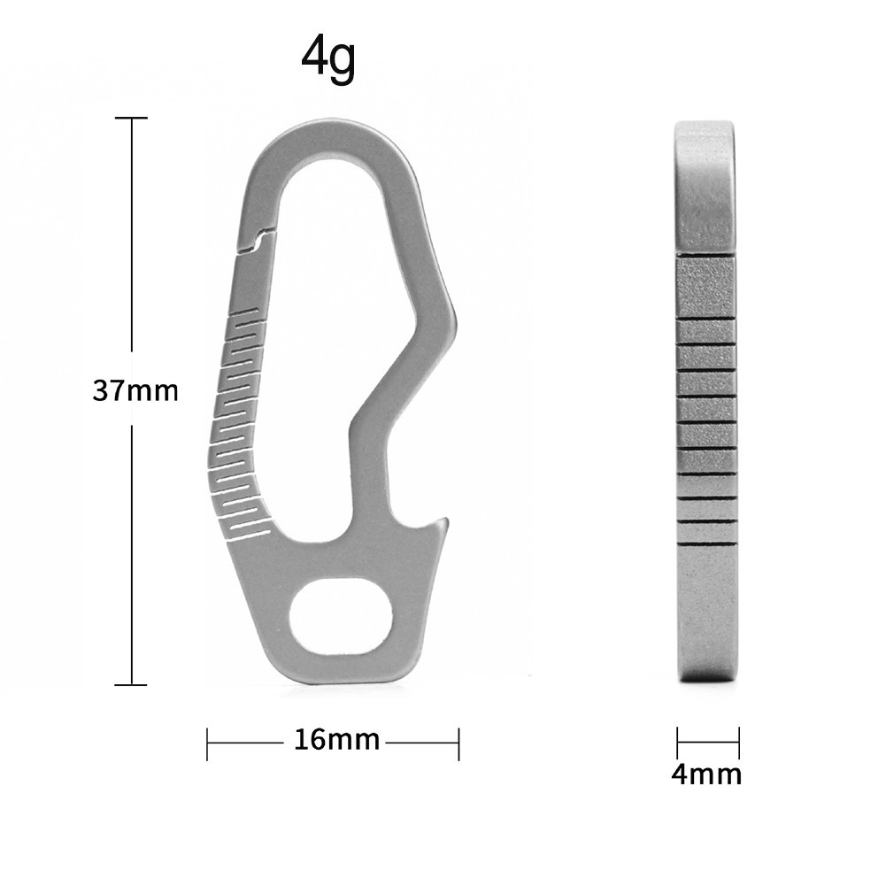 Ti Alloy Carabiner Keychain with Bottle Opener Perfect for Adventure Lovers