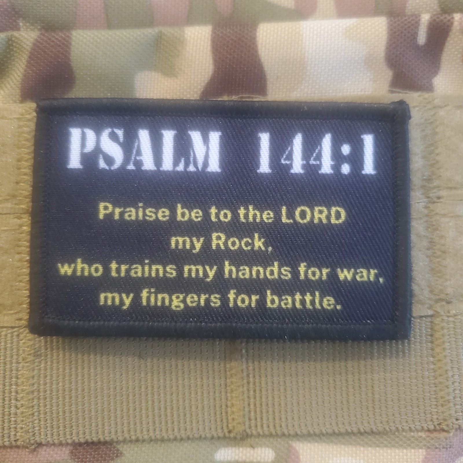 PSALM 144:1 Tactical Morale Patch Hook and Loop