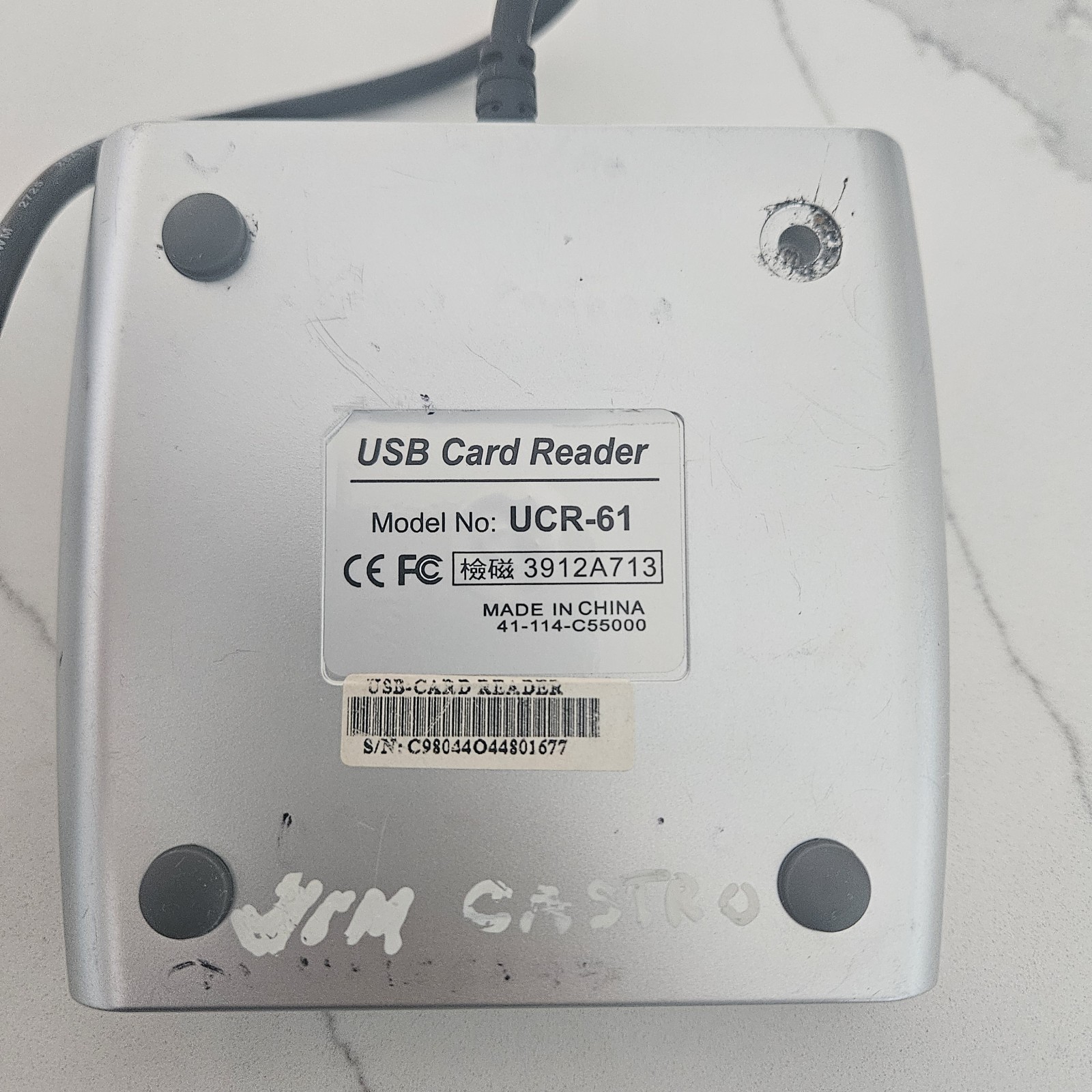 USB Card Reader 4 Ports Tested Works Model UcR-61