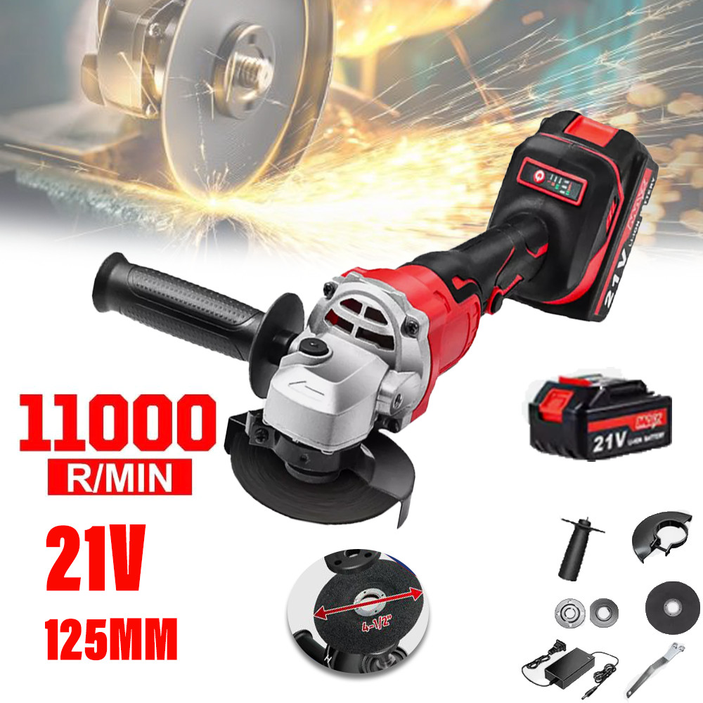 21V 125mm Cordless Angle Grinder Kit Power Tool Sander For Makita 21V Battery