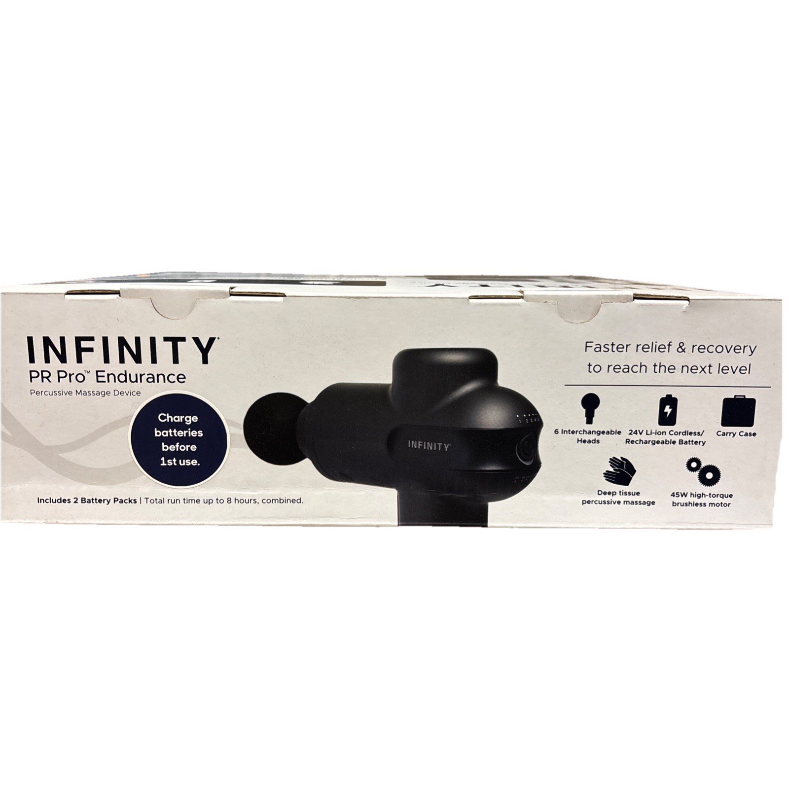 NIB Infinity PR Pro Endurance Percussion Massage Device (Black)