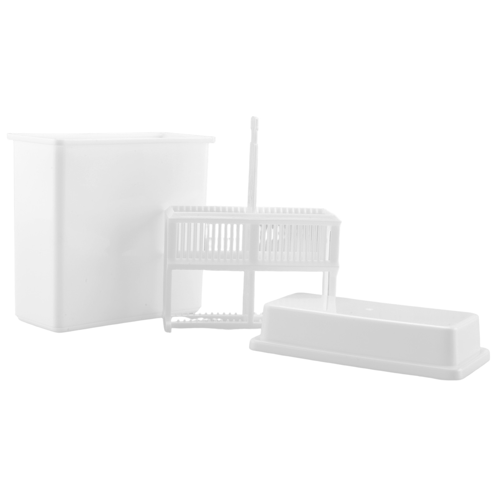 2 in 1 White 24 Pieces Microscope Slides Staining Rack Dish Set Z6N38520
