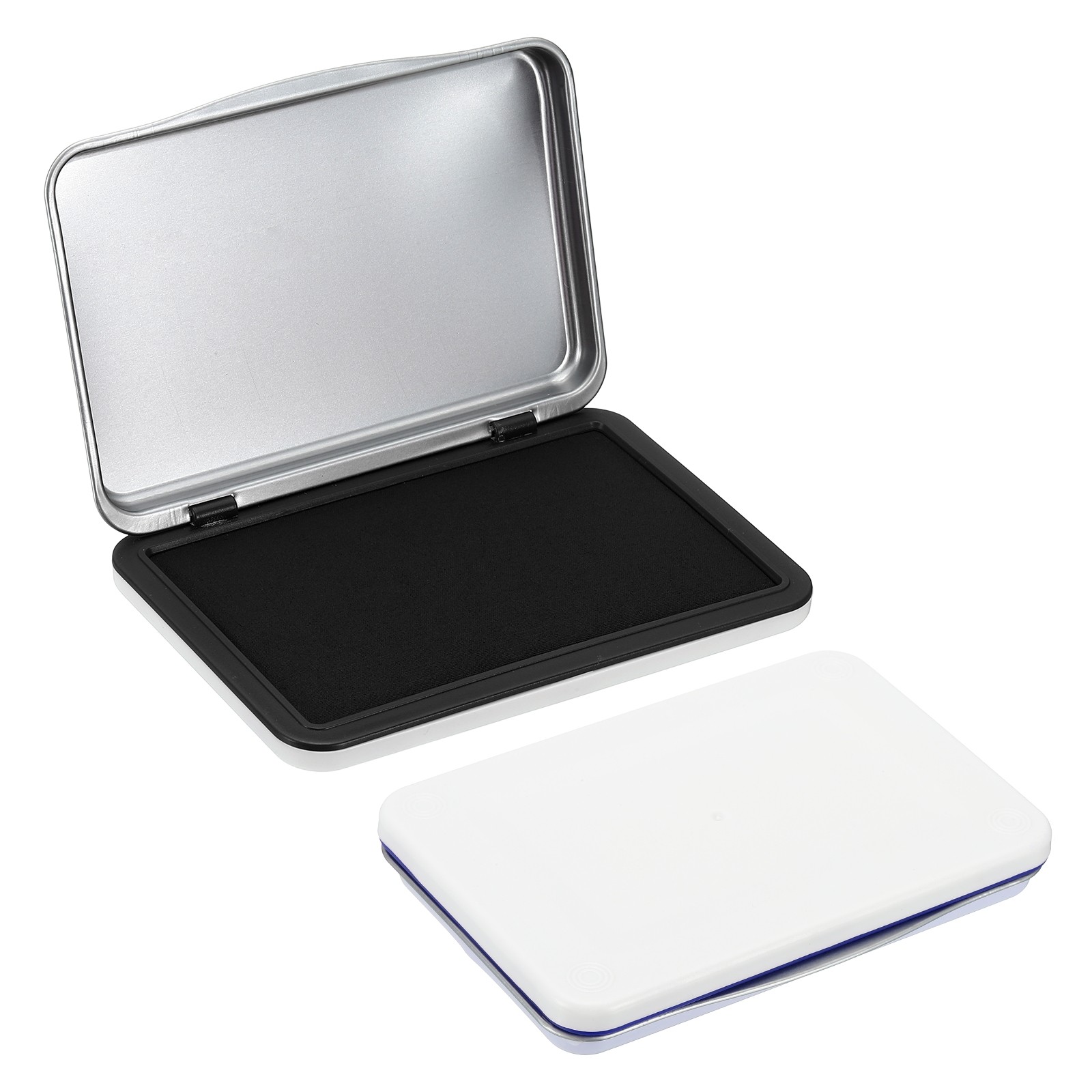 5x3Inch Stamp Pad,2PcsWashable Craft Waterproof Inkpad Clear Printing,Black/Blue