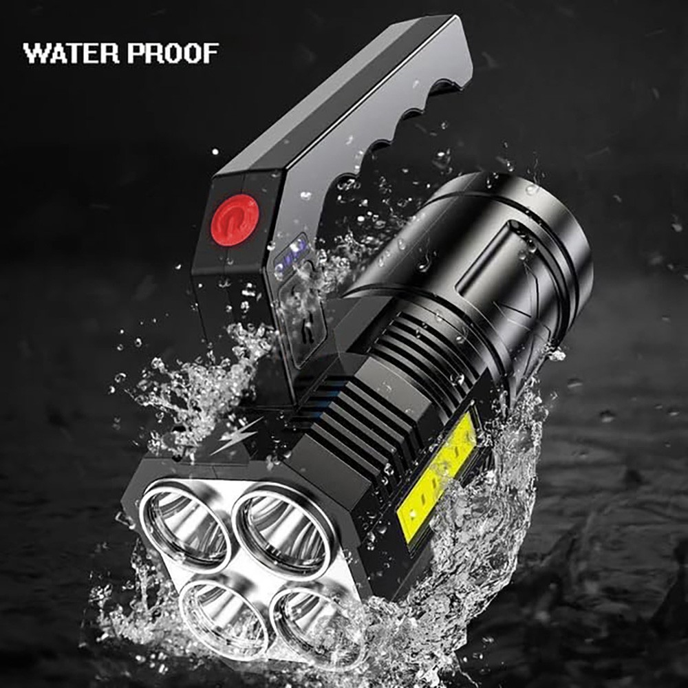 2000000 Lumens Super Bright LED Tactical Flashlight Rechargeable LED Work Light