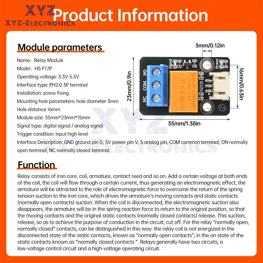 1 Channel High-Low Level Trigger Relay Module Adjustable Resistor Sensor 3.3V 5V