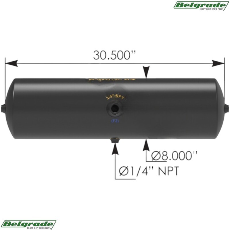 172.200001 Universal Air Tank 1425 Cubic in Vol 8.000in Diameter Replaces HT8035
