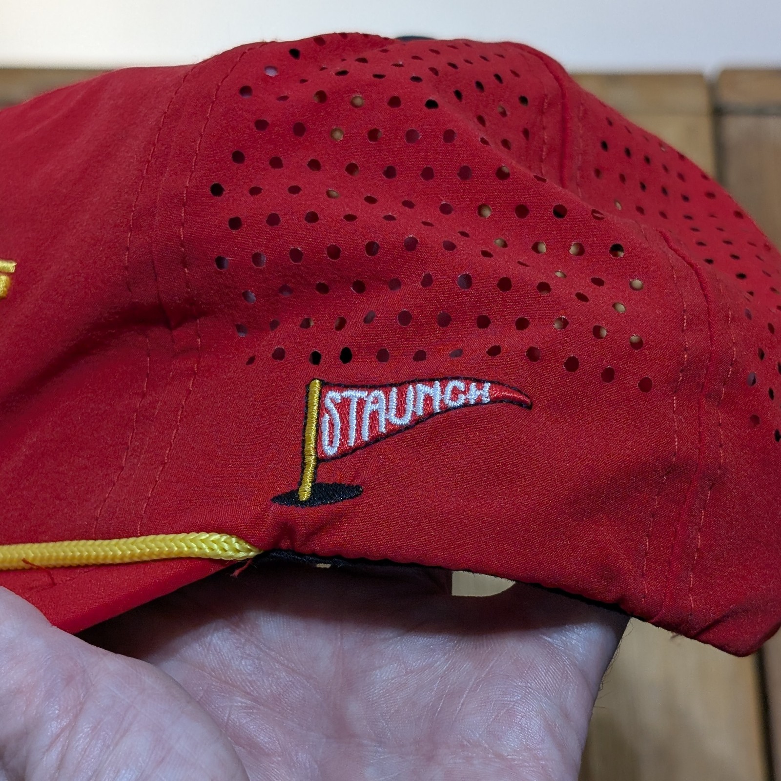 Staunch Range Rat Embroidered Rope Trucker Style Snapback Cap Red
