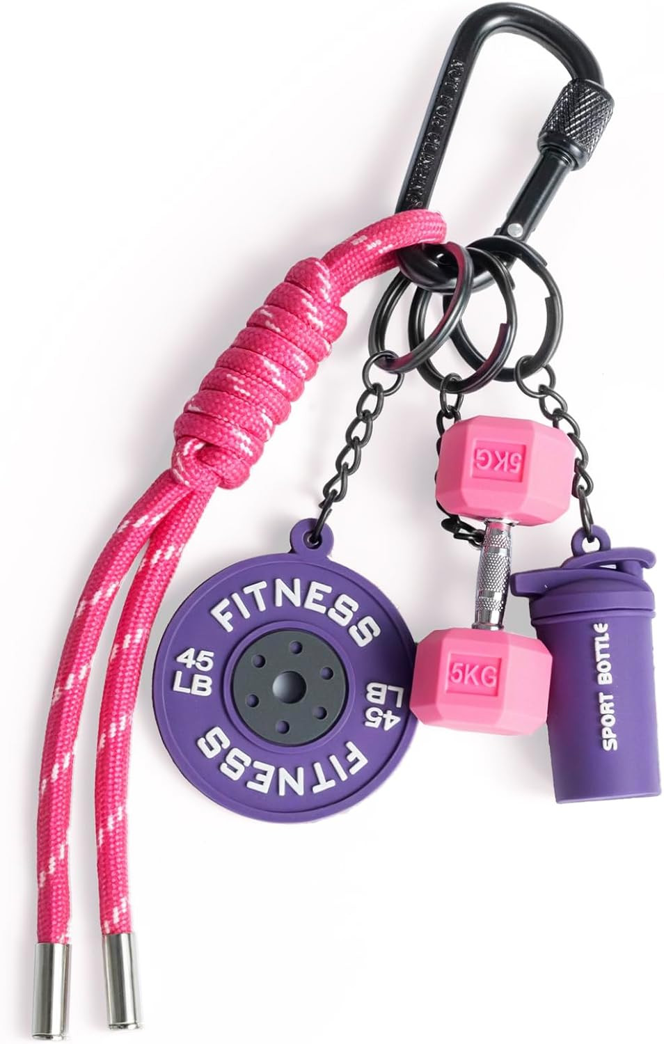 Dumbbell & Weights Keychain, Bag Purse Charms Gift for fitness Women and Men,...