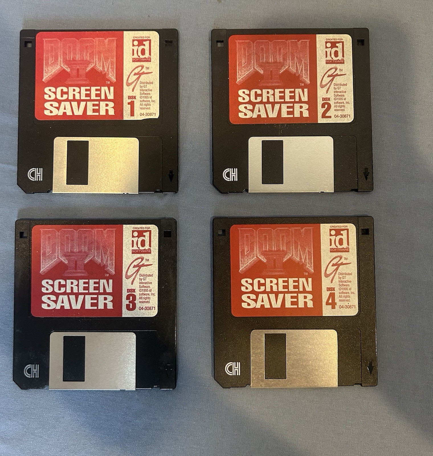 Doom II  Screen Saver 4 Floppy Disks 3.5" Id Software 1995