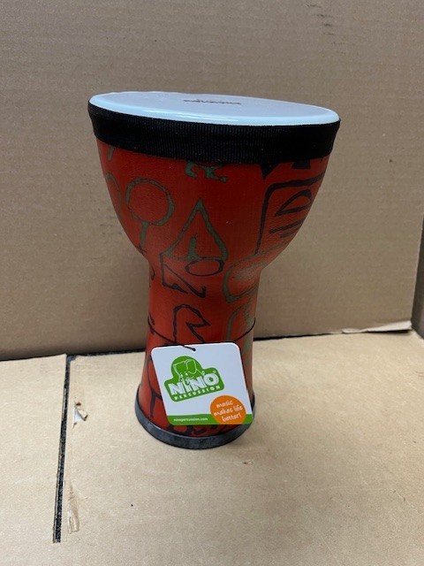 Nino Percussion NINO-EMDJ-PS 6" Elements Mini Synthetic Djembe, Pharaoh's Script