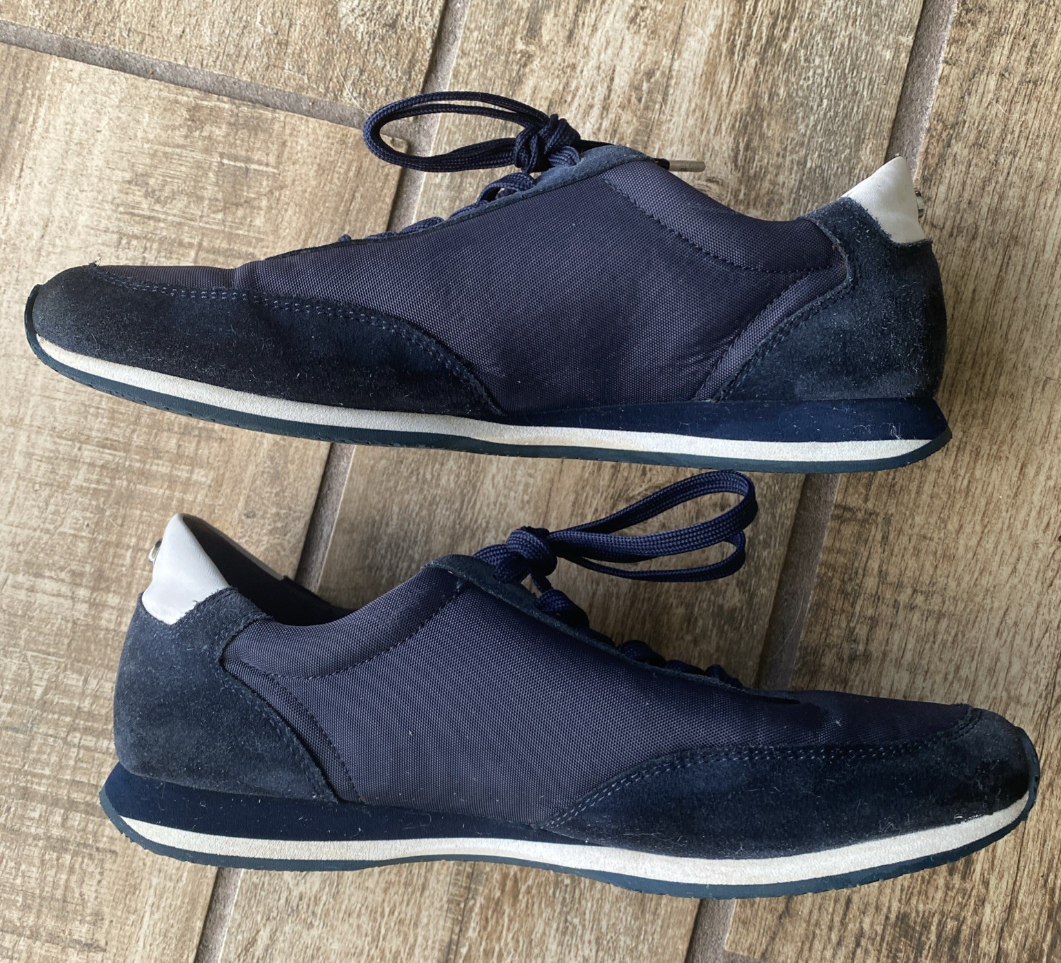 Michael Kors Women Suede Navy Blue /White Sneakers Casual Tennis Shoes Sz 8.5M