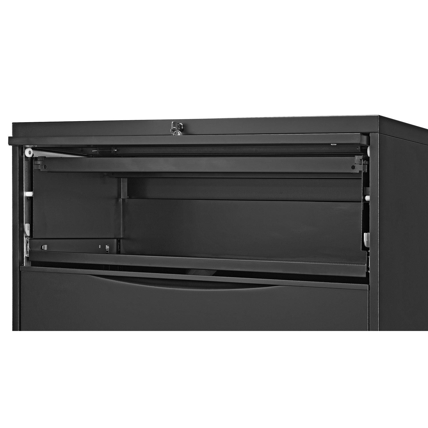 30"W Premium Lateral File Cabinet 5 Drawer Black