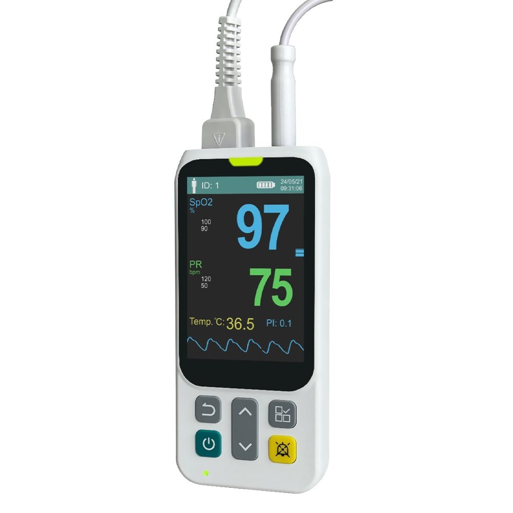 HPM200 Pulse Oximeter,3 Probes SPO2 PR PI Heart Rate Monitor for Adult Baby Home