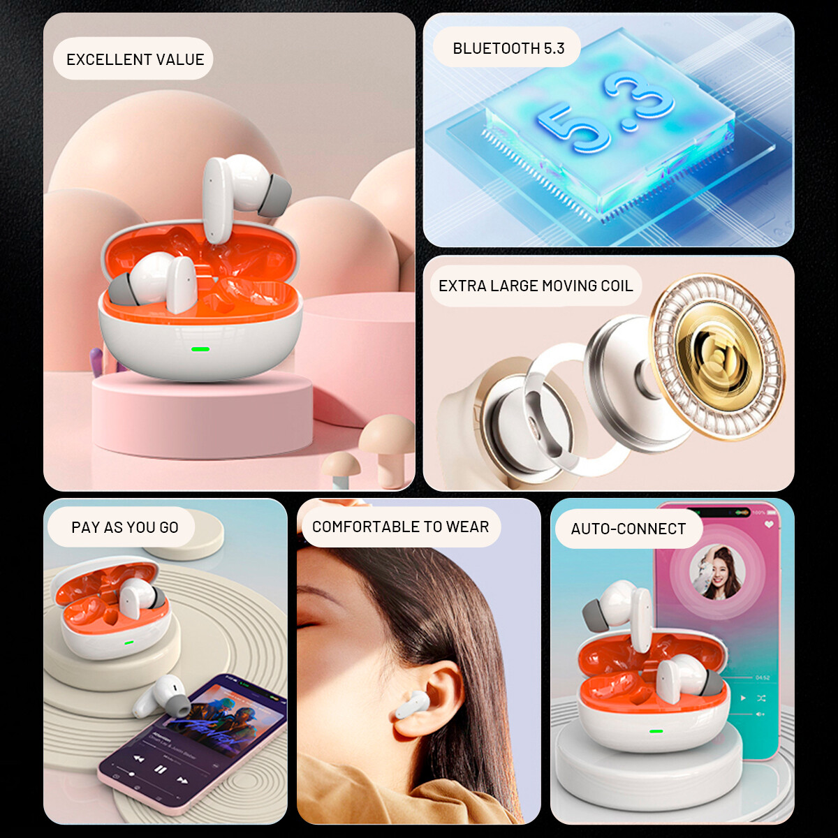 Wireless Bluetooth Translator Earbuds Real Time Translator Device 144 Languages