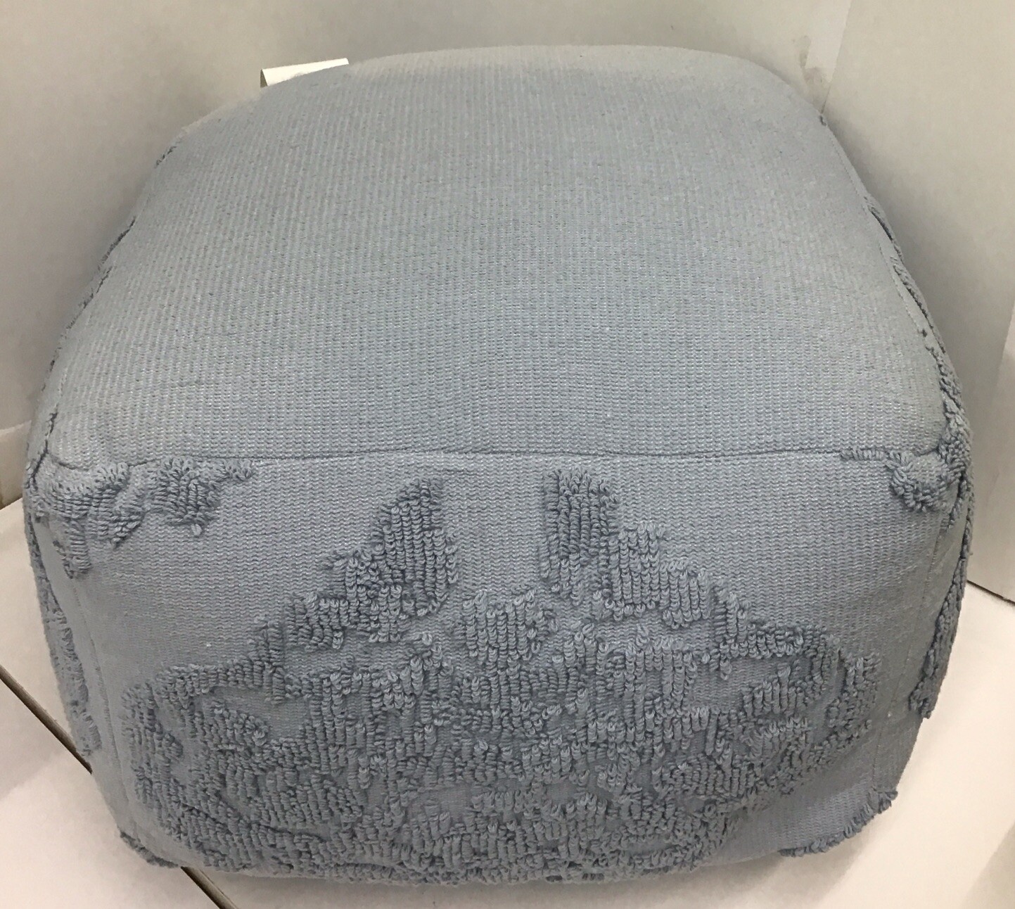Global Caravan Pouf Light Blue, 18 In X 18 In X 13 In