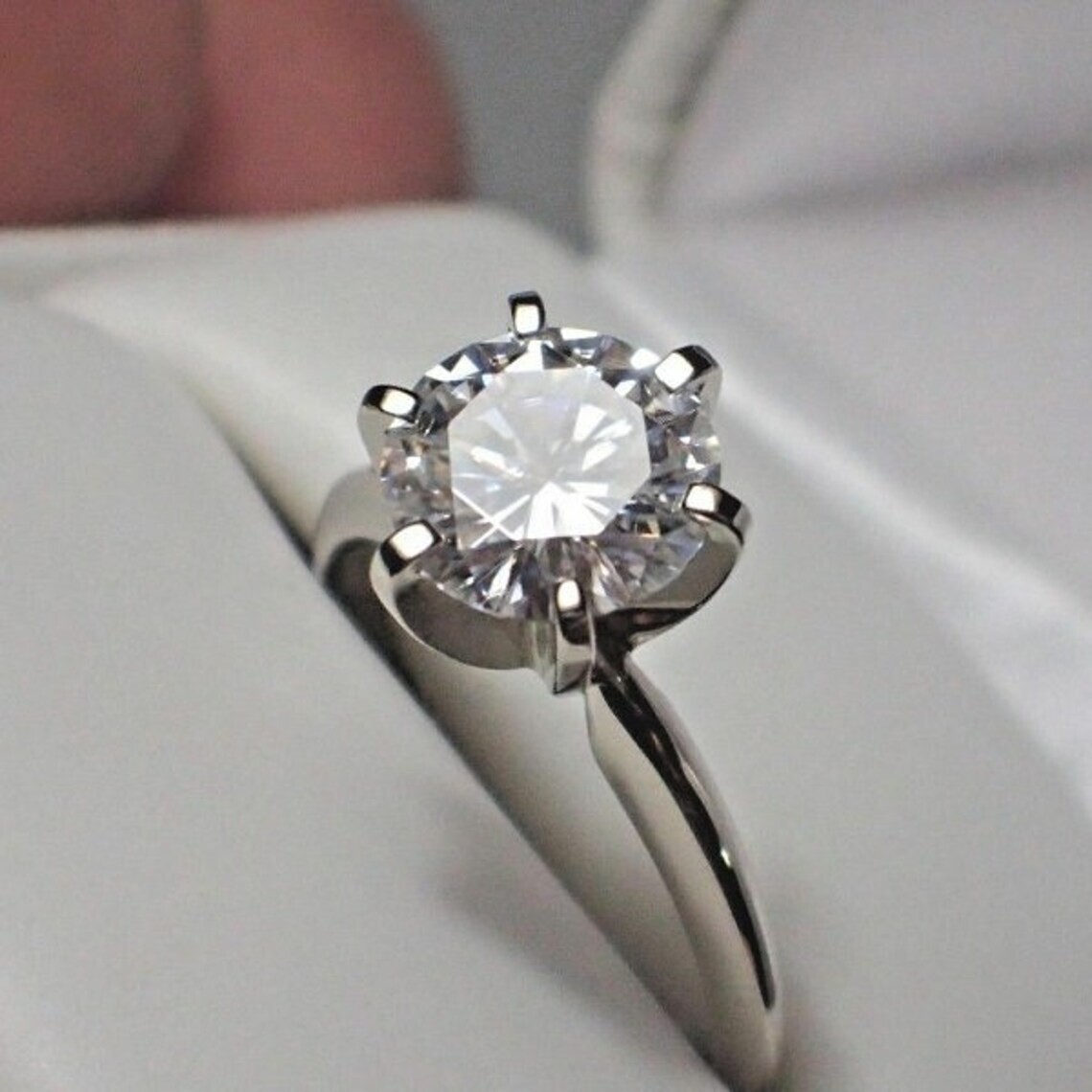 3.10 Ct Round Cut Lab-Created White Diamond Wedding Ring 925 Sterling Silver
