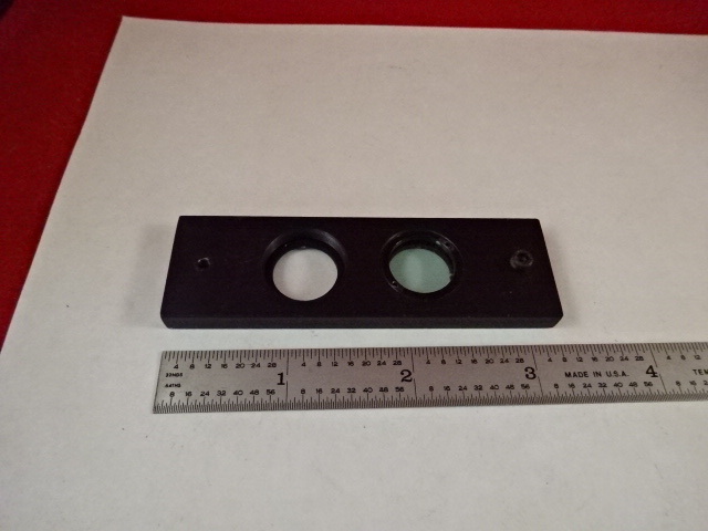 MICROSCOPE PART VIS IR FILTER SLIDE INFRARED VISIBLE OPTICS AS IS #AM-22