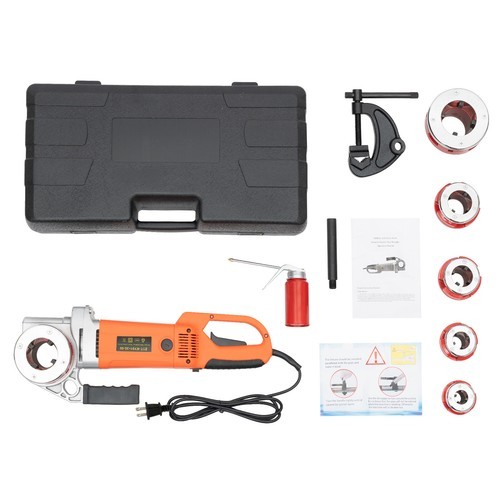 Handheld Electric Pipe Threader Threading Machine W/6 Pipe Cutter 1/2" - 2"