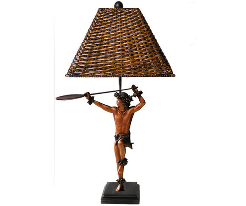 Hoewaa Canoe Paddler Lamp 24 inch By Kim Taylor Reece | #ktr680034590250