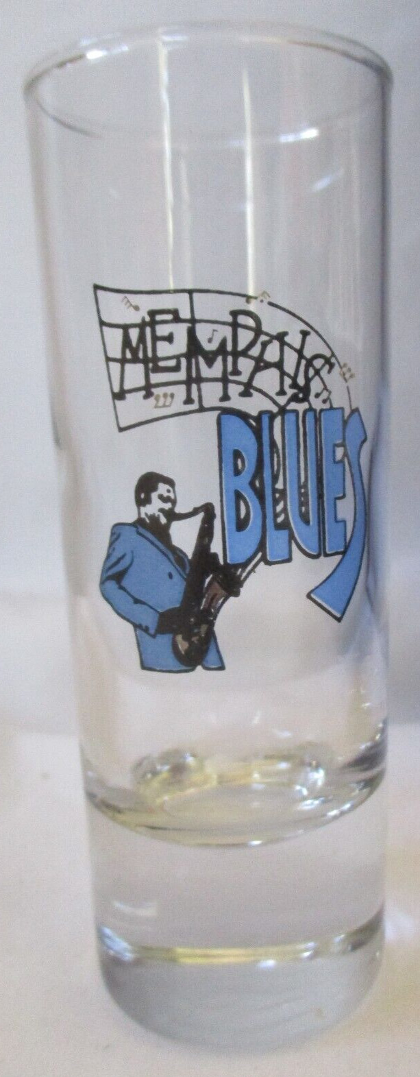 MEMPHIS BLUES TALL SHOT GLASS