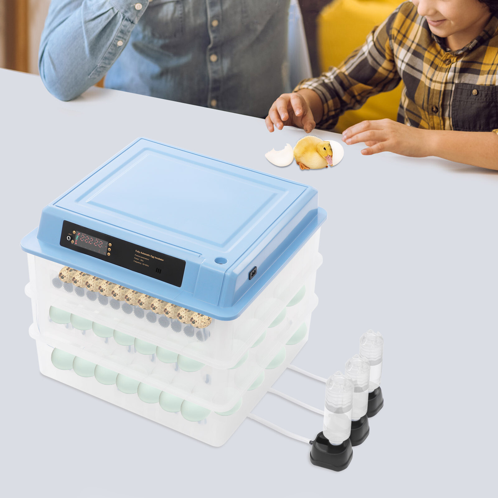 192 Egg Automatic Digital Eggs Poultry Hatcher Egg Incubating Machine Incubator