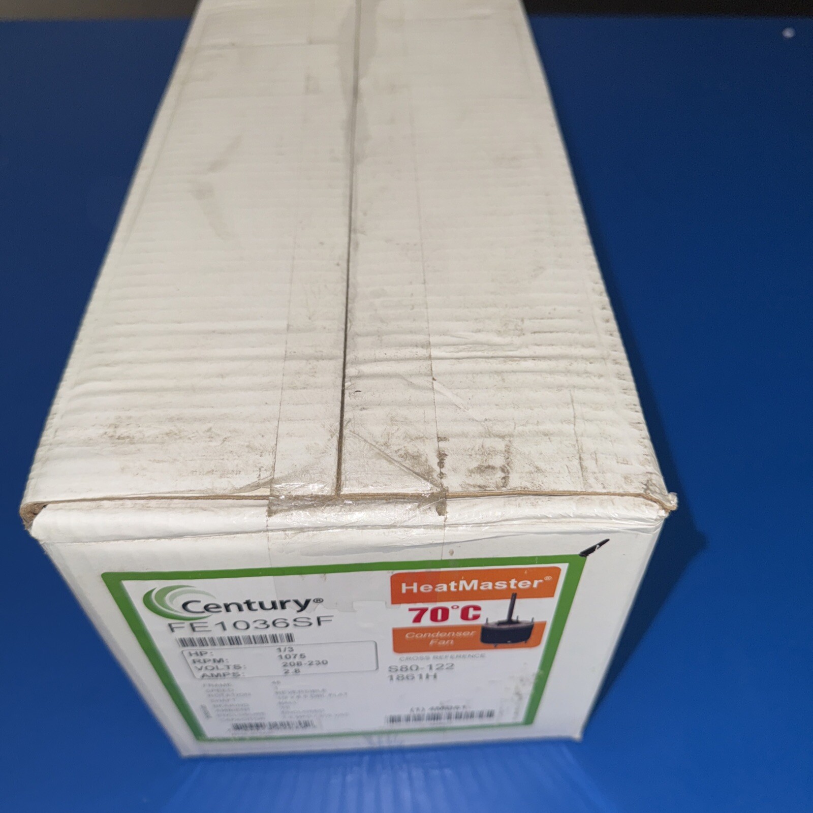 CENTURY FE1036SF Condenser Fan Motor,1/3 RPM 1075 ,S80-1221861H