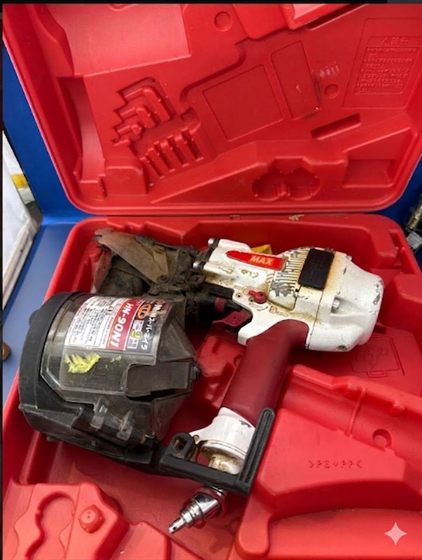 MAX HN-90N1 90mm High Pressure Coil Nailer Power Tool w/ Case Tested Working