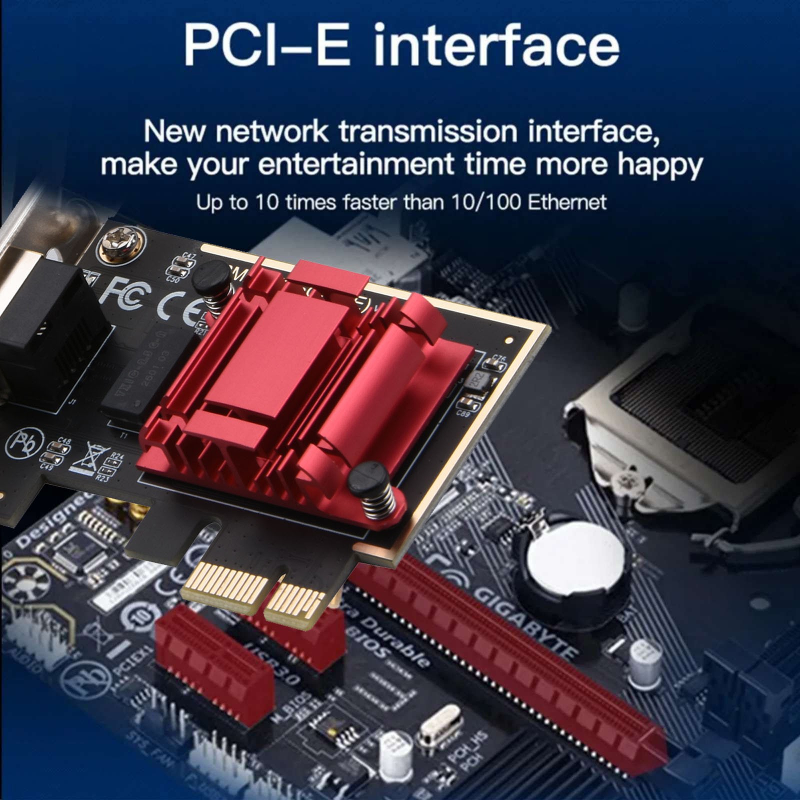 Network Adapter Card 2.5G PCI-E To RJ45 RTL8125 Computer Modification Accessory