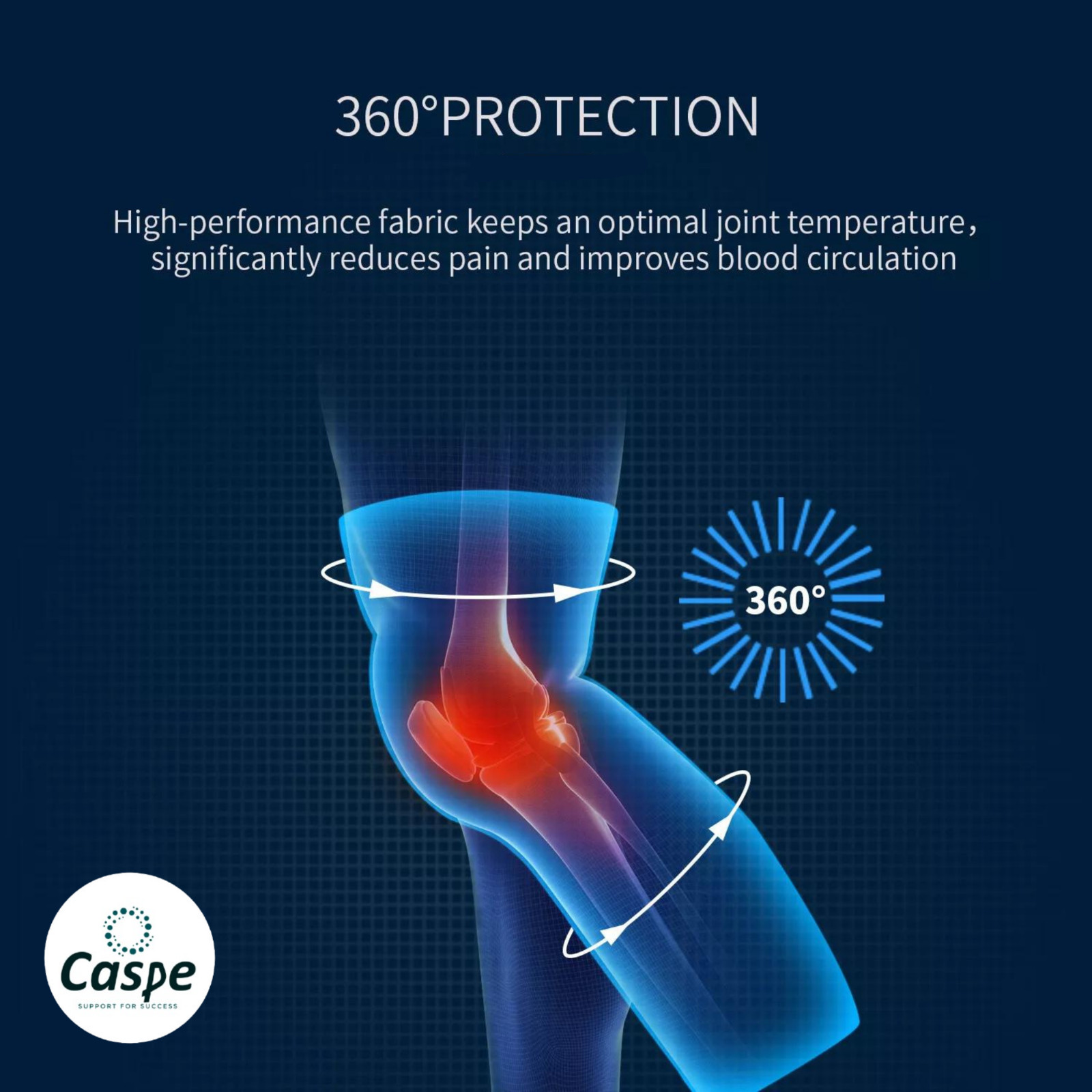 2Pcs Compression Sleeve Knee Brace Support Protector Arthritis Joint Pain Relief