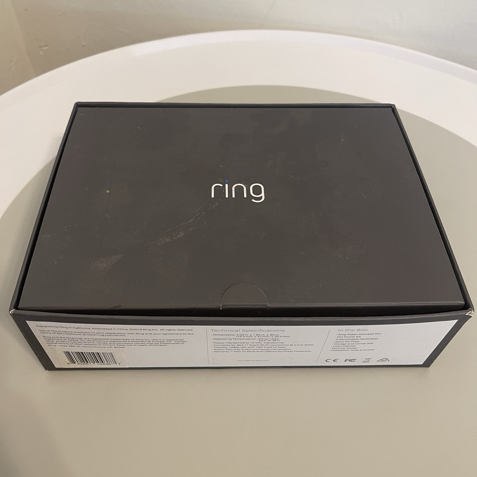 RING Video DOORBELL PRO WiFi Hardwired w/Interchangeable Plates