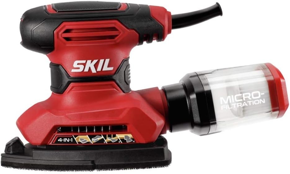 Multi-Function Electric Detail Sander: Compact Design with Dust Control Features