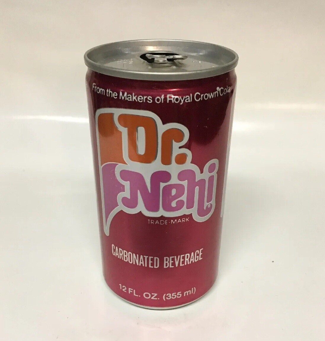 Vintage Dr. Nehi SODA CAN Aluminum 9-12-1980 by RC Royal Crown Cola Stay Tab